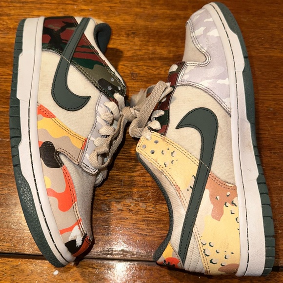 Kids dunks sail multi camo size 5.5y - Picture 2 of 7
